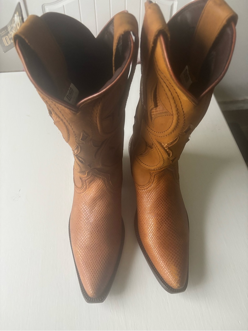Dingo Men's Brown Tan Western Leather Cowboy Boots
